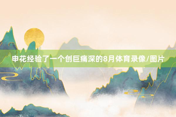 申花经验了一个创巨痛深的8月体育录像/图片