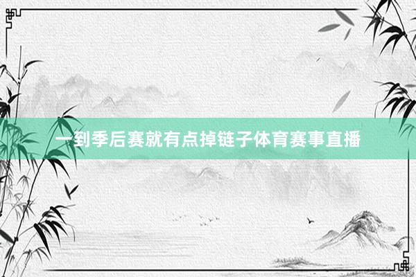 一到季后赛就有点掉链子体育赛事直播
