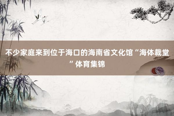 不少家庭来到位于海口的海南省文化馆“海体裁堂”体育集锦