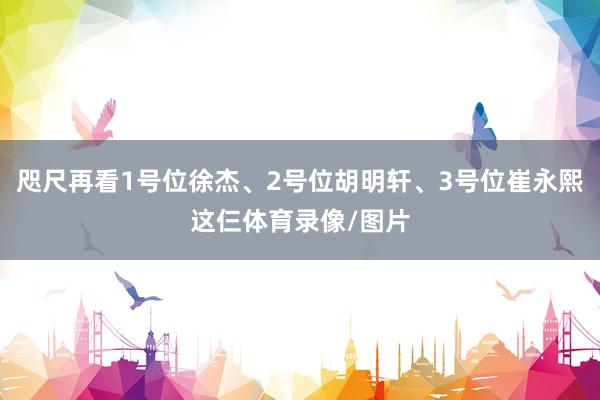 咫尺再看1号位徐杰、2号位胡明轩、3号位崔永熙这仨体育录像/图片