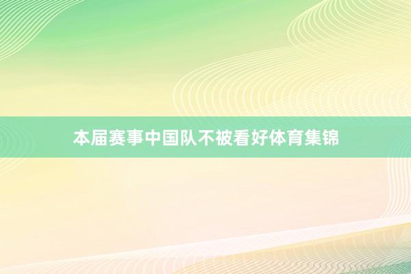 本届赛事中国队不被看好体育集锦