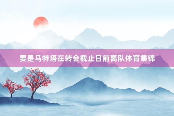 要是马特塔在转会截止日前离队体育集锦