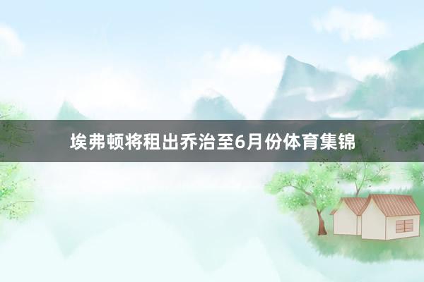 埃弗顿将租出乔治至6月份体育集锦