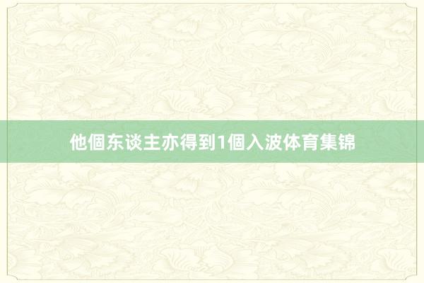 他個东谈主亦得到1個入波体育集锦