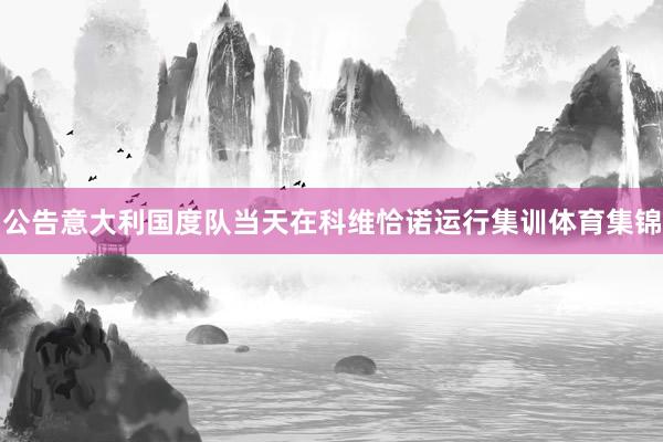 公告意大利国度队当天在科维恰诺运行集训体育集锦