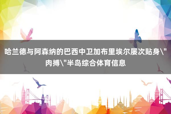哈兰德与阿森纳的巴西中卫加布里埃尔屡次贴身
