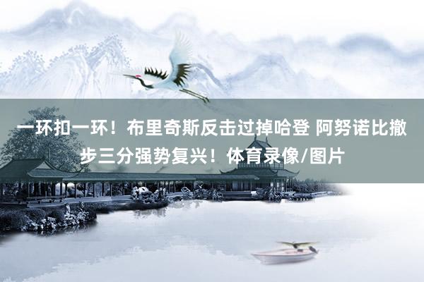 一环扣一环！布里奇斯反击过掉哈登 阿努诺比撤步三分强势复兴！体育录像/图片