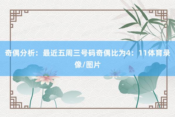 奇偶分析：最近五周三号码奇偶比为4：11体育录像/图片