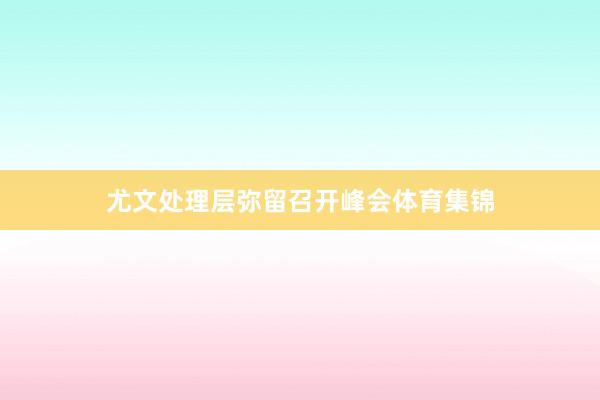 尤文处理层弥留召开峰会体育集锦