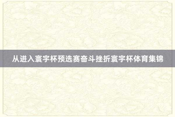 从进入寰宇杯预选赛奋斗挫折寰宇杯体育集锦